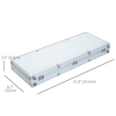 High Quality 11.5 gram Poker Chips Set with Silver Aluminum Case, 500 Striped Dice 2 Decks of Cards