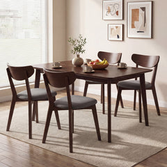 Rectangle Dining Table for 4-6 People 47 inches Kitchen Table-Walnut