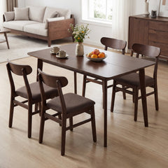 Rectangle Dining Table for 4-6 People 47 inches Kitchen Table-Walnut