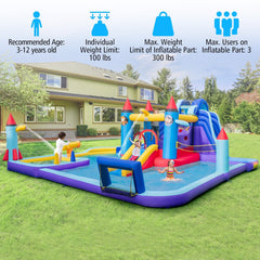 Rocket Theme Inflatable Water Slide Park