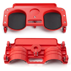 Rolling Knee Creeper with 360° Swivel Casters Lightweight Kneeling Pads-Red