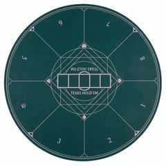 Round Poker Mat for Texas Hold'em 47 inches with Carrying Bag for 8-Player-Green