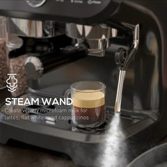 Espresso Machine, 15 Bar Barista Coffee Maker with Milk Frother, Fast Heating, Grinder for Espresso, Latte, Cappuccino