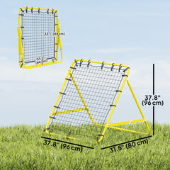 Volleyball Rebounder Net Football Training Aid Kickback Target Play Red