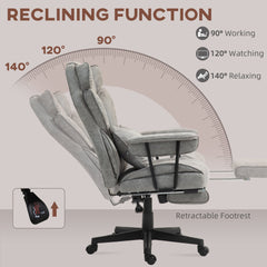 Big and Tall Office Chair with Foot Rest, 400LBS High Back Desk Chair with Padded Armrests, Lumbar Support, Black