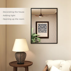 22" x 30" Bathroom Mirror for Wall, Rectangular Mirror for Living Room, Bedroom, Entryway, Black