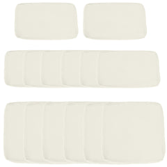 Outdoor 14pc Patio Rattan Sofa Set Cushion Polyester Cover Replacement Set - No Cushion Included Beige
