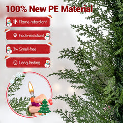 4 FT Potted Artificial Christmas Tree, 100 PE Tips on a Retro Urn Base, Unlit