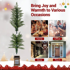 4 FT Potted Artificial Christmas Tree, 100 PE Tips on a Retro Urn Base, Unlit