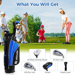 Complete Golf Club Set for Children Age 11-13-Blue