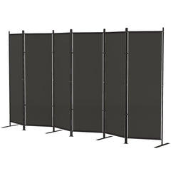 6' 3 Panel Room Divider, Double Hinged Folding Wall Divider, Indoor Privacy Screen for Home Office, Black