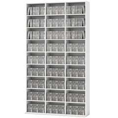Media Storage Cabinet, 9-Tier DVD Shelf with 21 Adjustable Shelves, Holds 835 CDs, 500 DVDs or 640 Blu-rays, Black