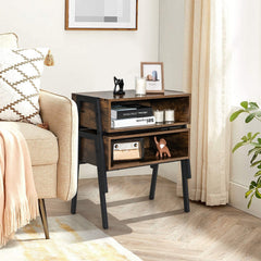 Stackable Night Stand and Accent Table with Metal Frame