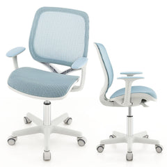 Swivel Mesh Children Computer Chair with Adjustable Height-Blue