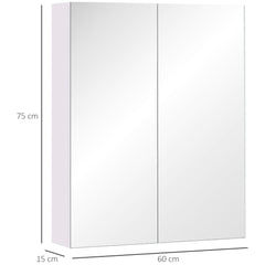 Wall Mount Medicine Cabinet with Mirror, Bathroom Mirror Cabinet Storage Organizer with Adjustable Shelf, Double Door Cupboard, Soft Closing, 23.5" x 29.5", Light Lilac