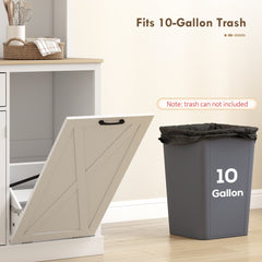 69" Pantry Cabinet with Charging Station, Kitchen Cabinet with Microwave Stand, Tilt-Out Trash Can Cabinet, Black
