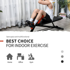 Adjustable Weight Bench Roman Chair Exercise Training Multi-Functional Hyper Extension Bench Dumbbell Bench Ab Sit up Decline Flat Black and Red