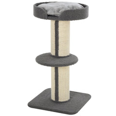Cat Tree Kitty Tower with Sisal Mat Scratching Post, Cat Bed, Cushion, Perch, 18" x 18" x 36", Brown