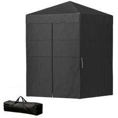 4 x 4 ft Compact Pop Up Canopy Tent, UPF 50+ Changing Room, Portable Instant Privacy Canopy with Mesh Window, Black