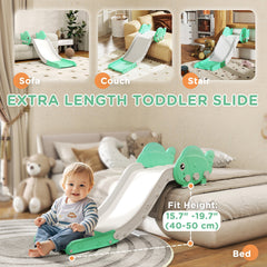 Toddler Couch Slide for Bed, Sofa, Stairs, Easy Assemble & Storage, for 18-48 Months, Green