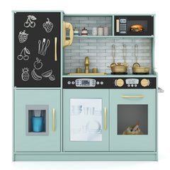 Toddler Pretend Play Kitchen for Boys and Girls 3-6 Years Old-Green
