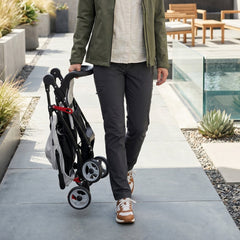 Toddler Travel Stroller for Airplane with Canopy and Adjustable Backrest-Gray