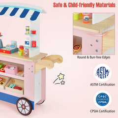 Toy Cart Play Set with POS Machine and Lovely Scale-Multicolor