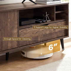TV Stand for TVs up to 65 Inches Rustic Entertainment Center-Brown