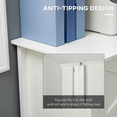 Vertical File Cabinet with Hanging Bars for A4 Size for Home Office, 29.9"x 19.7"x 30.3", White