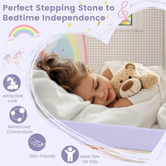 Twin Floor Bed Frame Upholstered Twin Size Kids Floor Bed with 210D Oxford Cloth Floor Mat-Purple