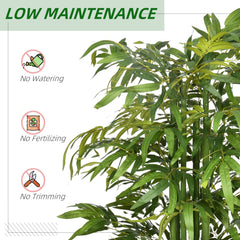 Set of 2 6 FT Artificial Tree Bamboo Tree Fake Plants in Pot for Home Office Living Room Decor, Green
