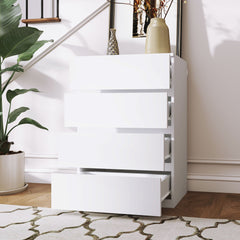 4 Drawer Chest Storage Cupboard Freestanding Drawer Unit, Black