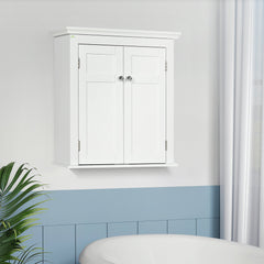 Bathroom Cabinet, Medicine Cabinet, Over Toilet Storage Cabinet with Adjustable Shelves for Entryway, White