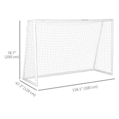 9.8 x 6.6ft Soccer Goal, Portable Soccer Practice Net with PE Net for Backyard, Garden, Park, Beach