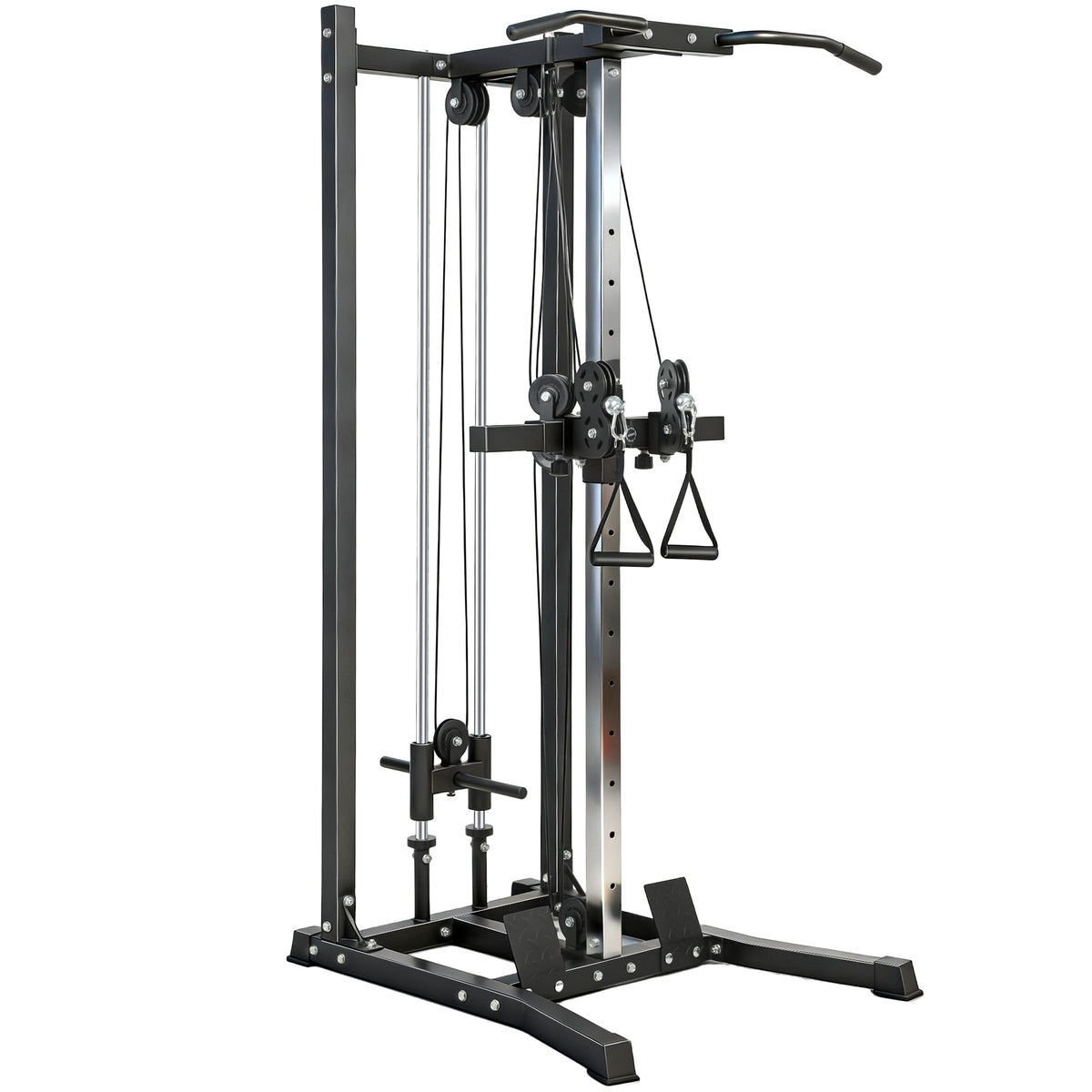 Cable Station Dual Pulley System with Pull up Bar and 14 Adjustable Positions