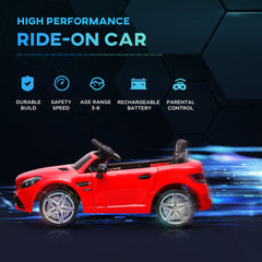 12V Ride On Car with Parent Remote Control Two Motors Music Lights Suspension Wheels for 3-6 Years Pink