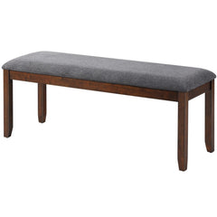 Upholstered Entryway Bench Footstool with Wood Legs