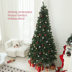 6ft Artificial Christmas Trees with Auto Open and Steel Base, Green