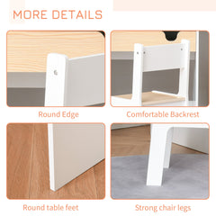 2 Pieces Kids Desk and Chair Set with Storage Pull-Out Drawer for 6-10 Years, Writing, Reading, Drawing