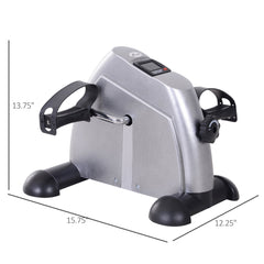 Portable Mini Pedal Exercise Bike Indoor Cycle Fitness Arm Leg w/ LCD Display, Black