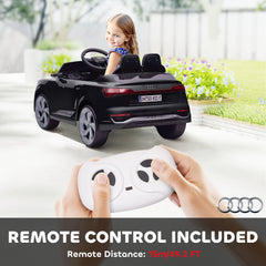 12V Battery Powered Kids Electric Car, Audi Q8 etron Sportback Licensed Ride on Car w/ Remote Control, Black