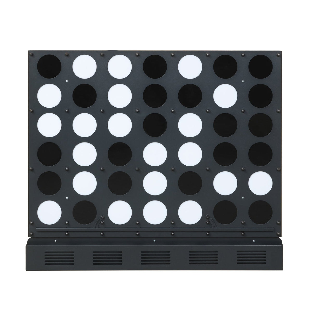 Wall-mounted Metal Connect-4 Game with Acrylic Discs-Black