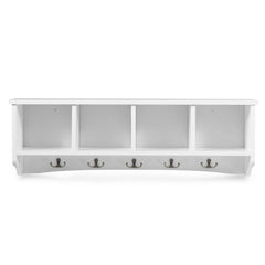 Wall-Mounted Storage Cabinet Hanging Entryway Shelf Coat Rack