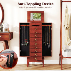 Large Capacity Jewelry Storage Cabinet with 9 Drawers