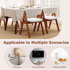 Set of 2 Sherpa Dining Armchairs with Open Curved Back, Walnut A Shaped Frame