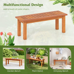 Wooden Plant Stand Outdoor Indoor Solid Wood Flower Pot Holder Display Shelf-S