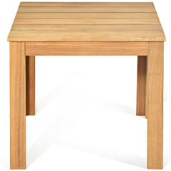 Wooden Square Patio Coffee Bistro Table-Natural
