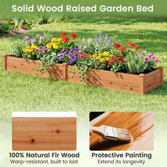 Wooden Vegetable Raised Garden Bed for Backyard Balcony Patio-Orange