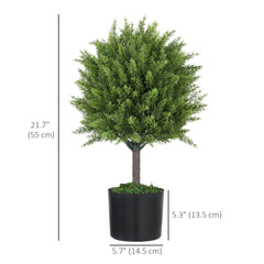 Decorative Artificial Plants, Cedar Topiary Trees in Pots, Fake Plants for Home Indoor outdoor Decor, Green