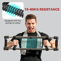 Chest Expander, Spring Chest Exerciser with 22-110 lbs Resistance for Men and Women Home Gym, Office or Travel
